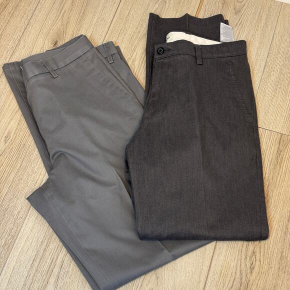 Dockers Dress Pants Slacks Set of 2 Gray 34 x 34 Classisc Straight Fit EUC